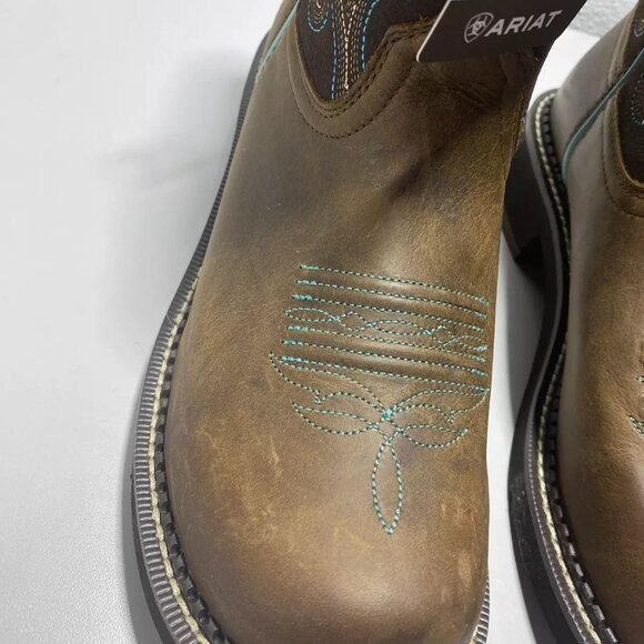 NWT Ariat Brown and Black Heeled Boots - Picture 3 of 8